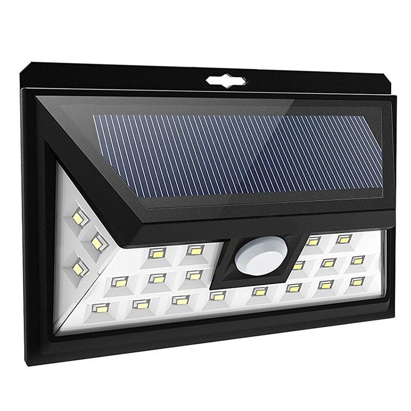 Lampa solara de perete cu senzor de miscare si lumina cu 24 leduri